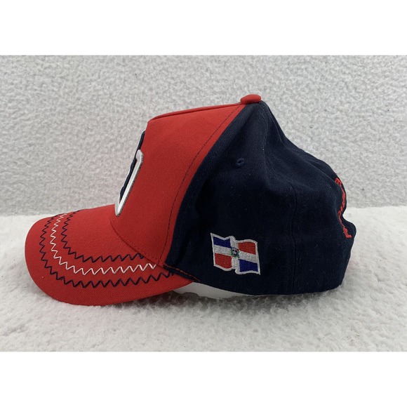 KV Sports RD Baseball Hat Mens Snapback OSFM Republica Dominica Flag Red Blue - Picture 2 of 7